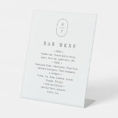 SHYLAH Elegant Boho Neutral Wedding Bar Menu Signi Sockelschild (Vorderseite)