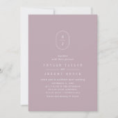 SHYLAH Elegant Lilac Geometric Monogram Wedding Einladung (Vorderseite)