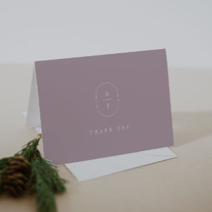 SHYLAH Faltete Mauve Lilac Simple Modern Wedding Dankeskarte