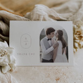 SHYLAH Flat Dusty Rose Boho Monogram Foto Wedding Dankeskarte