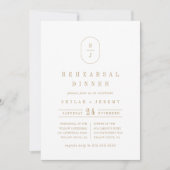 SHYLAH Geometric Traditional Gold Probe Dinner Einladung (Vorderseite)