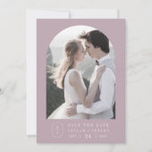 SHYLAH Lila Lilac Minimalistisch Dusty Rose Weddin Save The Date (Vorderseite)