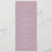 SHYLAH Minimalistisch Lilac Dusty Rose Elegante Ho Menükarte (Vorderseite)