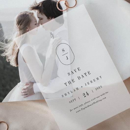 SHYLAH Monogram Einzigartige Hochzeit speichern da Pergament Einladungen