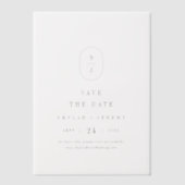 SHYLAH Monogram Einzigartige Hochzeit speichern da Pergament Einladungen (Vorderseite)