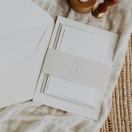 SHYLAH Monogram Gold Cream Vintag Simple Wedding Einladungsbanderole