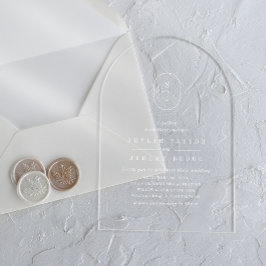 SHYLAH Monogram White Boho Moderne einzigartige Ho Acryleinladungen