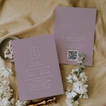 SHYLAH QR Code Minimalistisch Lilac Dusty Rose Wed