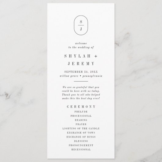 SHYLAH Simple Boho Moderne, einzigartige Monogramm Programm (Vorderseite)