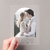 SHYLAH Simple Boho Monogram Wedding Save the Date Acryleinladungen (Insitu (Handheld))