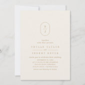 SHYLAH Simple Gold Cream Ivory Modern Boho Wedding Einladung (Vorderseite)