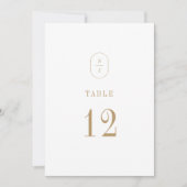 SHYLAH Simple Gold Moderne Hochzeiten Tischnummern (Vorderseite)