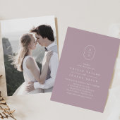 SHYLAH Simple Lilac Modernes Lila Foto Hochzeit Einladung