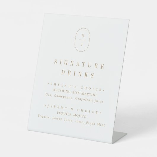 SHYLAH Traditioneller Gold-Hochzeitstitel Sockelschild (Vorderseite)