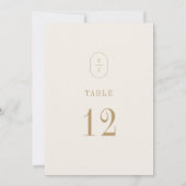 SHYLAH Vintag Gold Cream Wedding Tischnummern (Rückseite)