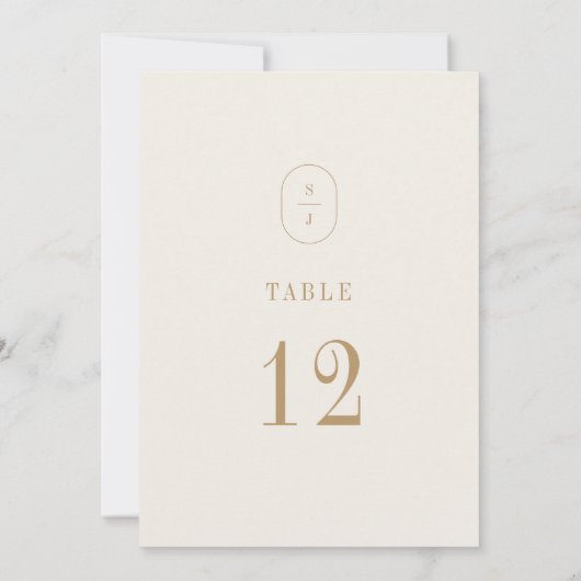 SHYLAH Vintag Gold Cream Wedding Tischnummern (Rückseite)