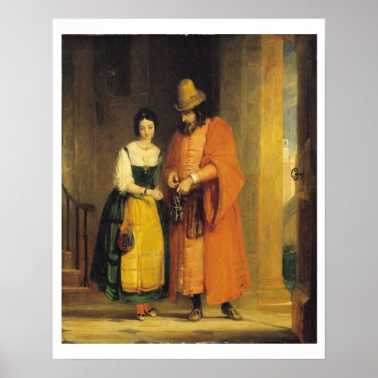 Shylock und Jessica von "Der Händler von Venedig", Poster (Vorne)
