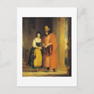 Shylock und Jessica von "Der Händler von Venedig", Postkarte