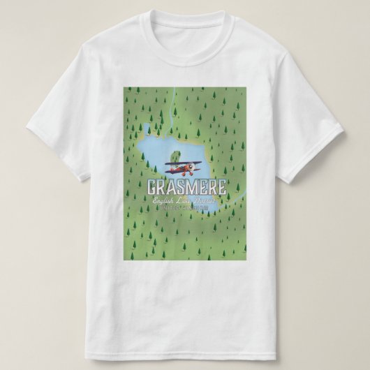 Shymbulak Kasachstan Skifahrplakat T-Shirt (Design vorne)