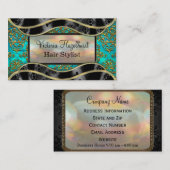 Shyvee Damask Elegant Beruflich 2" Visitenkarte (Vorne/Hinten)