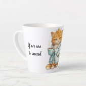 Si Hay Que Triunfar Grumpy Orange Cat Custom Quote Milchtasse (Linke Ecke)