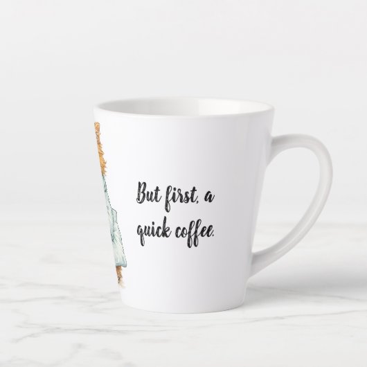 Si Hay Que Triunfar Grumpy Orange Cat Custom Quote Milchtasse (Rechts)