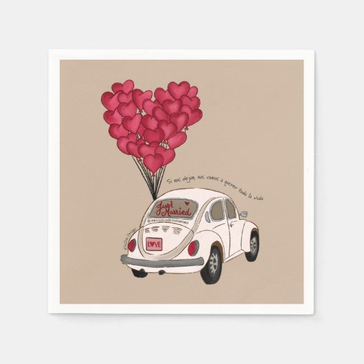 Si Nos Dejan | Hochzeitstag Serviette (Vorderseite)