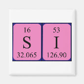 Si periodischer Name Magnet 1 (Vorne)