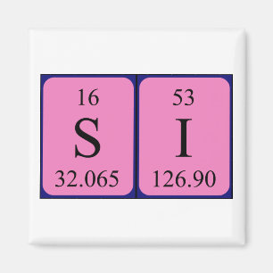 Si periodischer Name Magnet 1