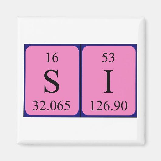 Si periodischer Name Magnet 1 (Vorne)