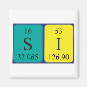 Si periodischer Name Magnet 2 (Vorne)