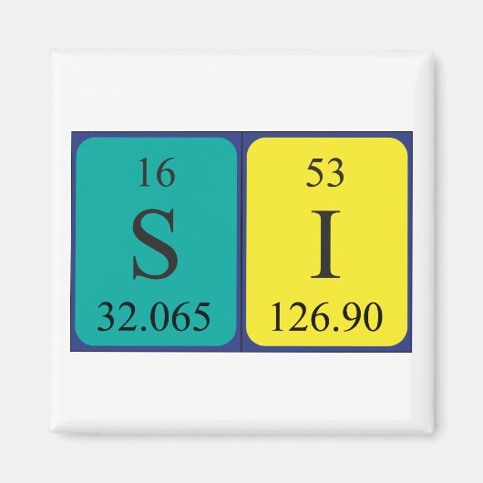 Si periodischer Name Magnet 2 (Vorne)