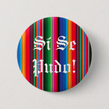 Si-Se pudo sarape zarape Buttonknopf