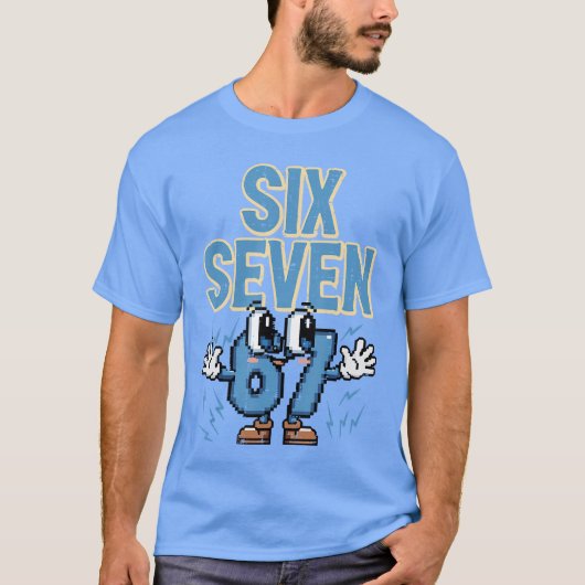 Si Seven 67 Eyes Funny 6 7 Meme Gen Alpha Boys Gir T-Shirt (Vorderseite)