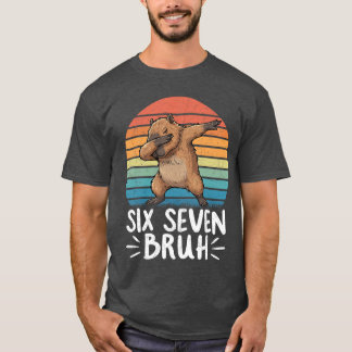 Si Seven Bruh 67 Meme Capybara Lustiges Capybara f T-Shirt