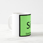 Si - Siamese Cat Chemistry Periodisches Tischeleme Kaffeetasse (Vorderseite Links)