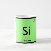 Si - Siamese Cat Chemistry Periodisches Tischeleme Kaffeetasse (Mittel)
