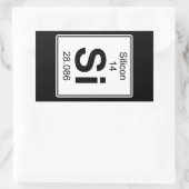 Si - Silicium Rechteckiger Aufkleber (Tasche)