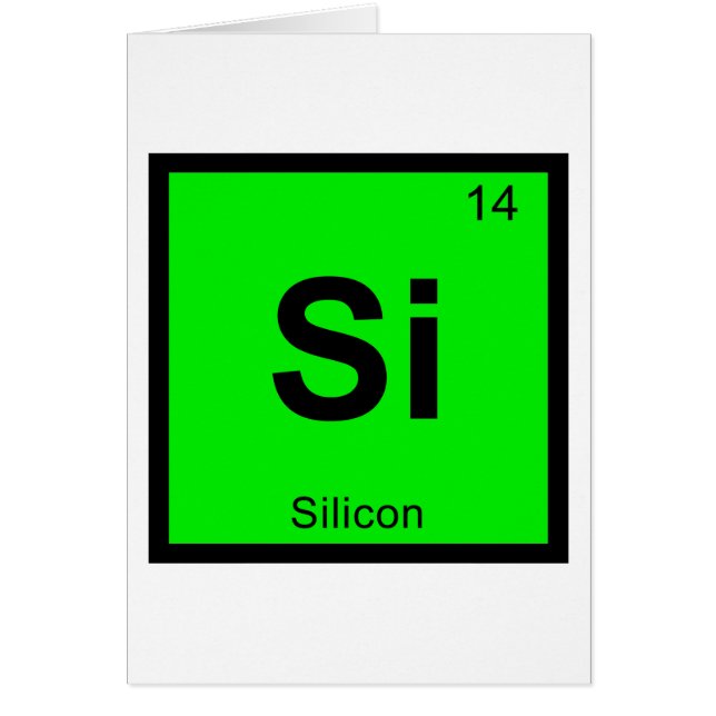 Si - Silicon Chemistry Periodic Table Symbol (Vorne)