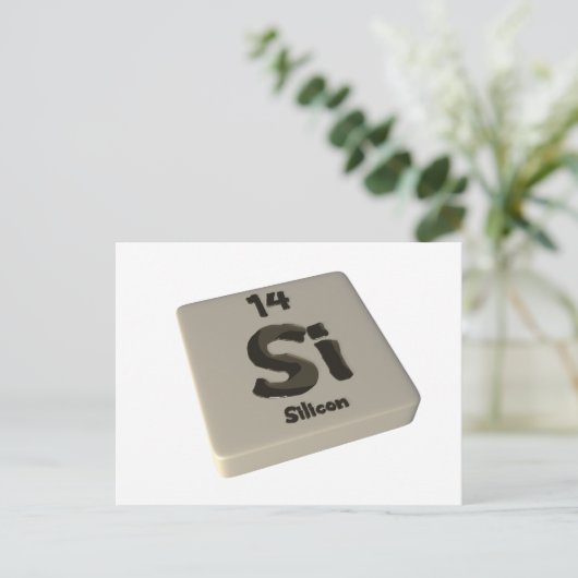 Si Silicon Postkarte (Stehend Vorderseite)