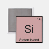 Si - Staten Island Funny Chemistry Element Symbol Magnet (Vorderseite/Rückseite)