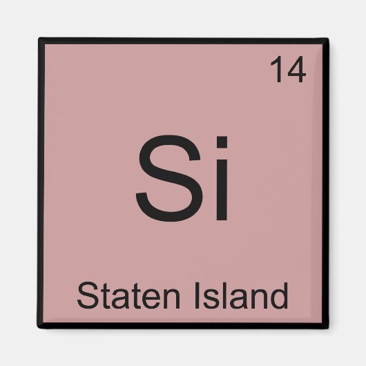Si - Staten Island Funny Chemistry Element Symbol Magnet (Vorne)