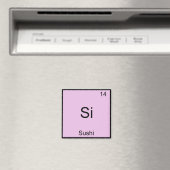 Si - Sushi Funny Chemistry Element Symbol T - Shir Magnet (In Situ (Geschirrspüler))