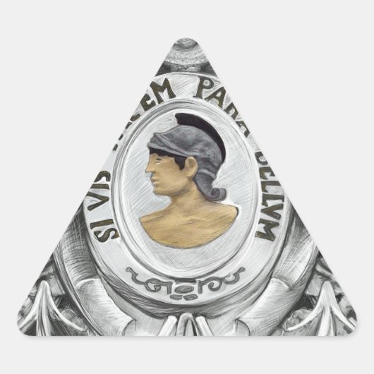 SI VIS PACEM PARA BELLUM DREIECKIGER AUFKLEBER (Vorderseite)