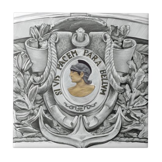 SI VIS PACEM PARA BELLUM FLIESE (Vorderseite)