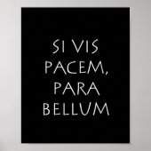 Si vis pacem para bellum poster (Vorne)