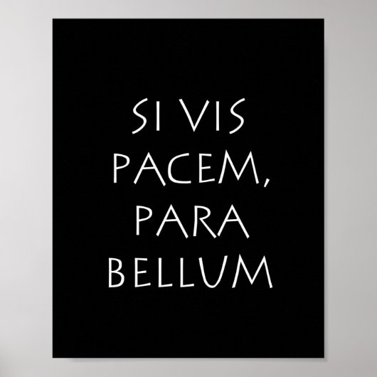 Si vis pacem para bellum poster (Vorne)