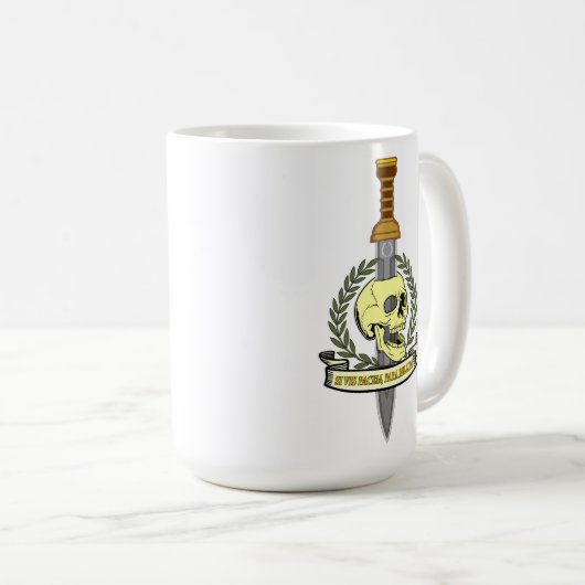 Si Vis Pacem, Para Bellum.. Skull Kaffeetasse (VorderseiteRechts)