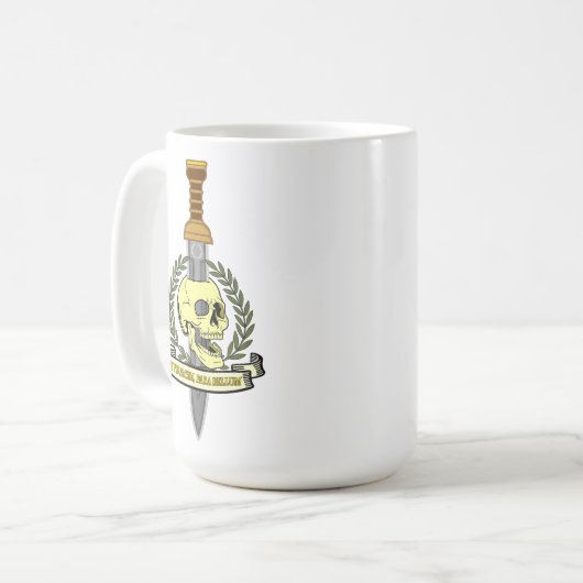 Si Vis Pacem, Para Bellum.. Skull Kaffeetasse (Vorderseite Links)