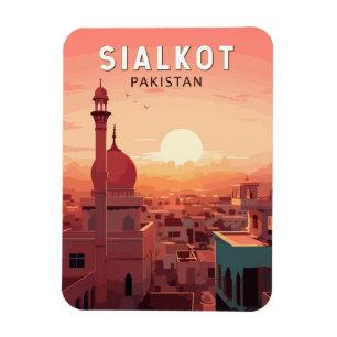 Sialkot Pakistan Reise Kunst Vintage Magnet